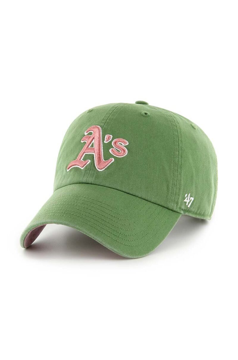 47 brand șapcă de baseball din bumbac MLB Oakland Athletics culoarea verde