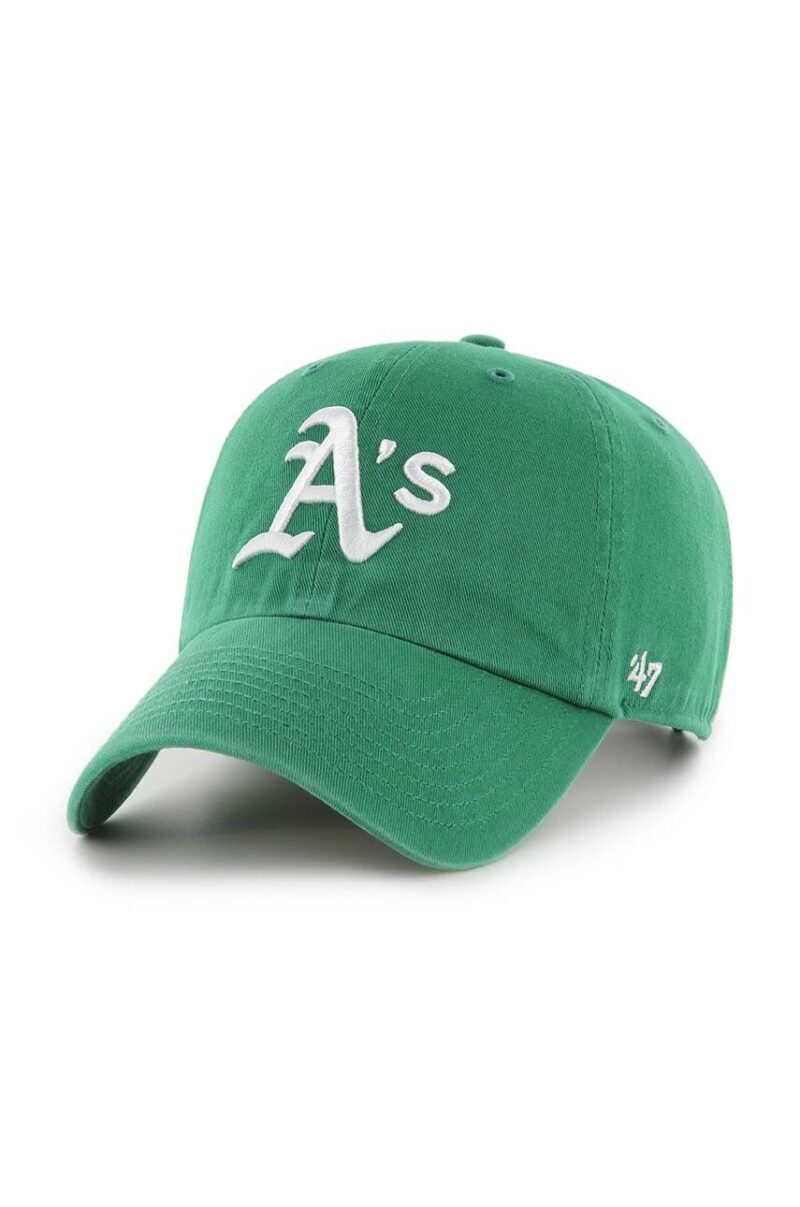 47 brand șapcă de baseball din bumbac MLB Oakland Athletics culoarea verde