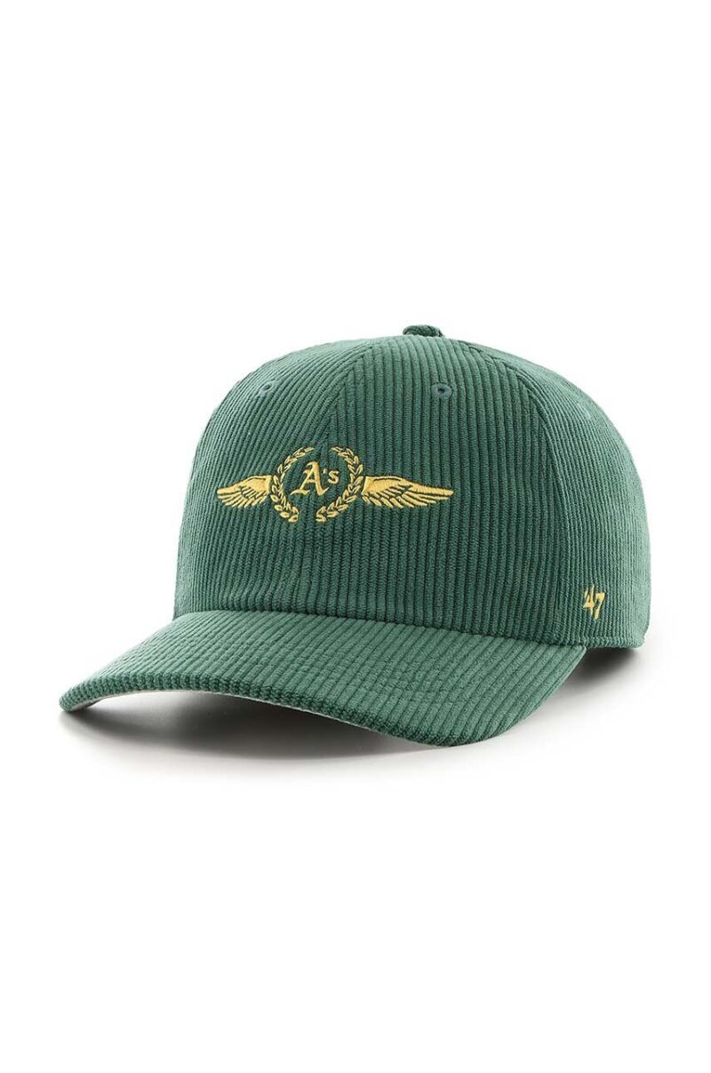 47 brand șapcă de baseball din bumbac MLB Oakland Athletics culoarea verde