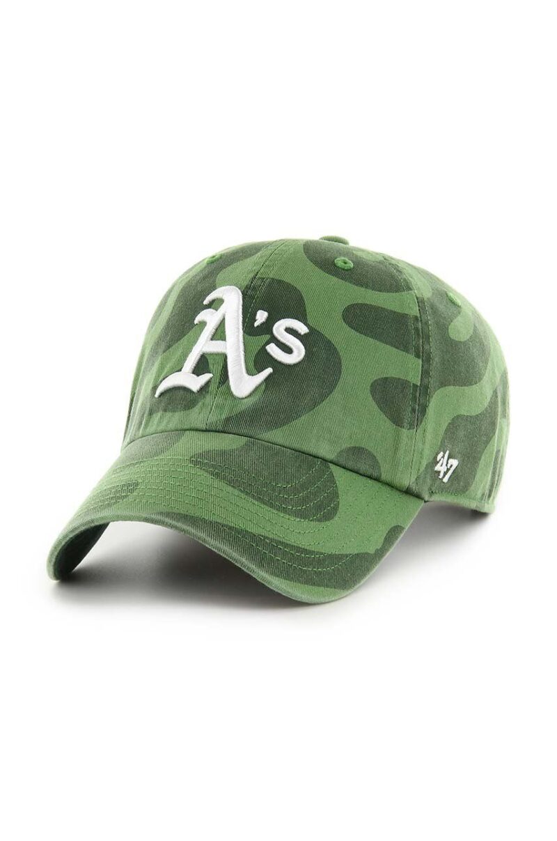 47 brand șapcă de baseball din bumbac MLB Oakland Athletics culoarea verde