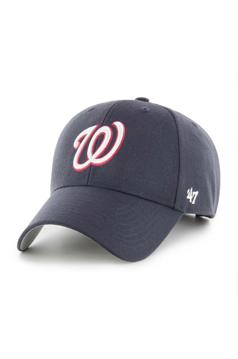 47 brand șapcă de baseball din bumbac MLB Washington Nationals culoarea albastru marin