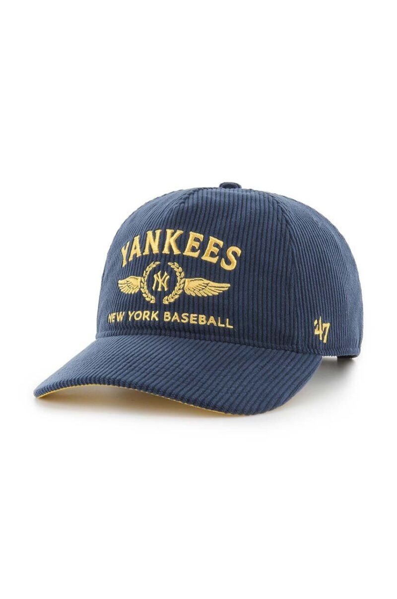 47 brand șapcă de baseball din catifea MLB New York Yankees culoarea albastru marin