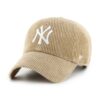 47 brand șapcă de baseball din catifea MLB New York Yankees culoarea bej