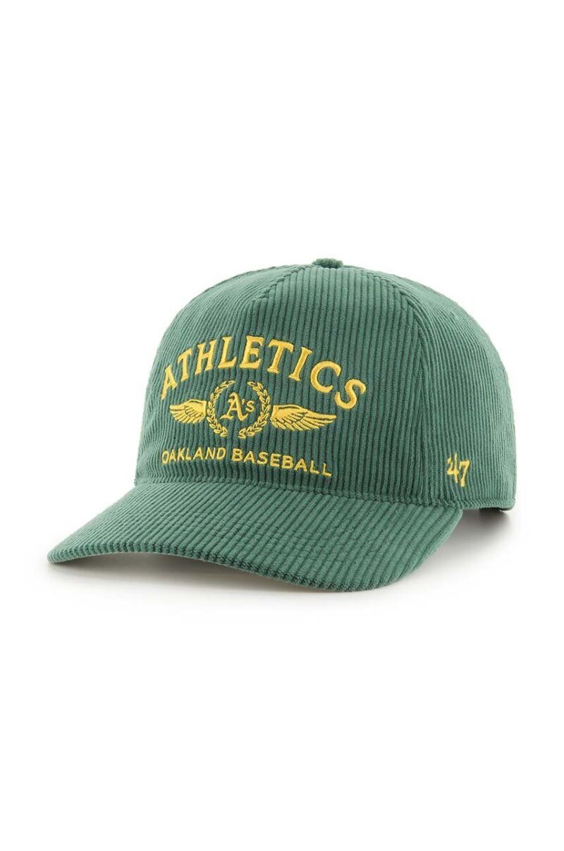 47 brand șapcă de baseball din catifea MLB Oakland Athletics culoarea verde