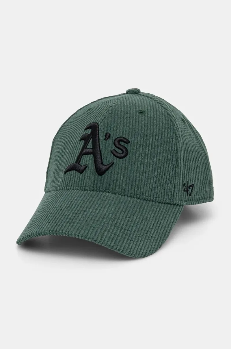 47 brand șapcă de baseball din catifea MLB Oakland Athletics culoarea verde