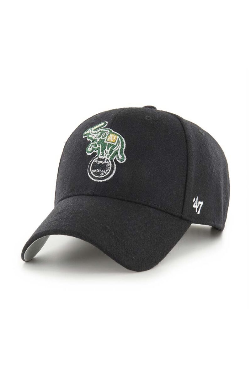 47 brand șapcă de lana MLB Oakland Athletics culoarea negru