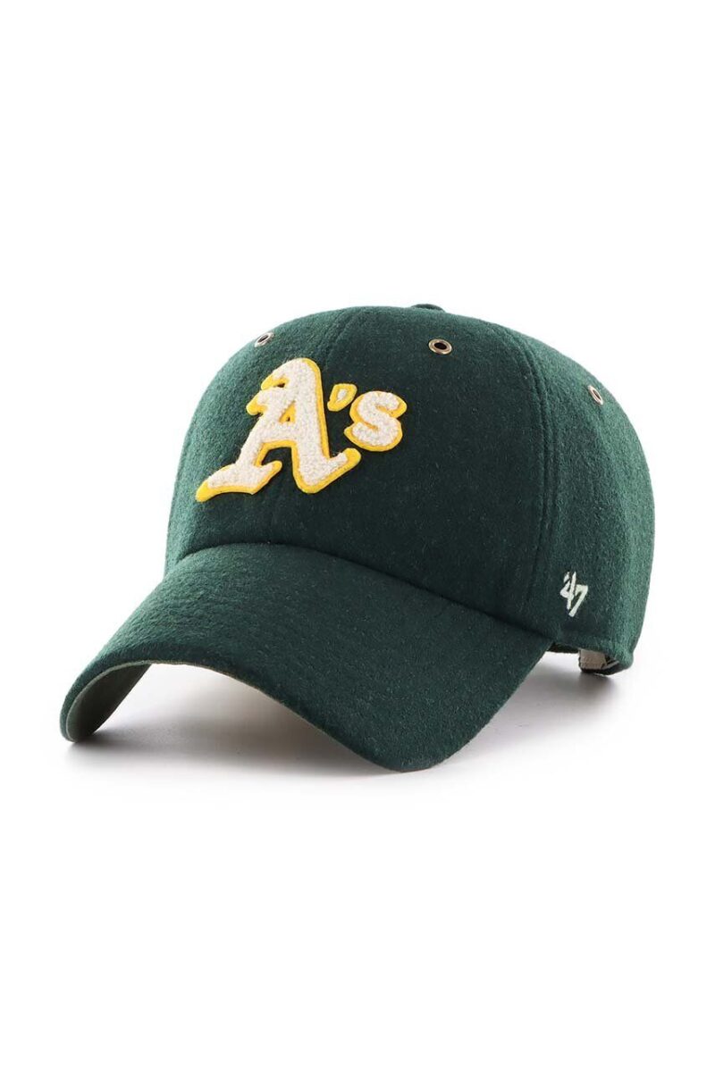 47 brand șapcă de lana MLB Oakland Athletics culoarea verde