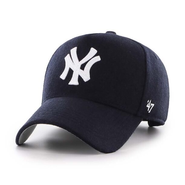 47 brand șapcă din amestec de lână MLB New York Yankees culoarea albastru marin