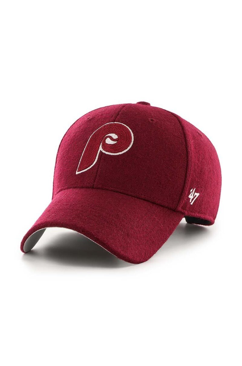 47 brand șapcă din amestec de lână MLB Philadelphia Phillies culoarea rosu