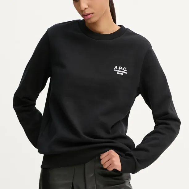 A.P.C. bluza standard rue madame GOTS culoarea negru