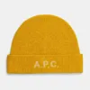 A.P.C. caciula de lana bonnet harry culoarea galben