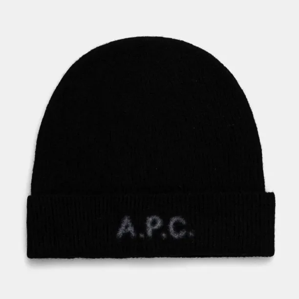 A.P.C. caciula de lana bonnet harry culoarea negru