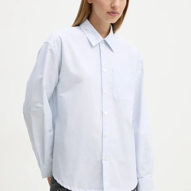 A.P.C. cămașă din bumbac chemise boyfriend logo femei