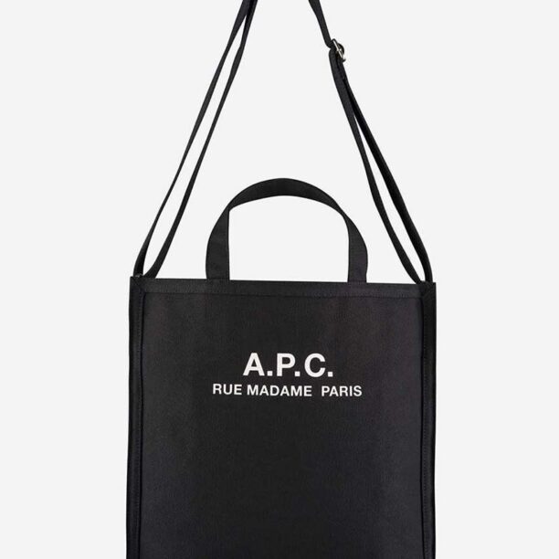 A.P.C. geanta A.P.C. Cabas Recuperation CODBM-H61318 BLACK culoarea negru