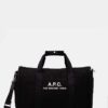 A.P.C. geanta de bumbac gym bag recuperation culoarea negru