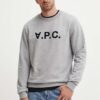 A.P.C. hanorac de bumbac sweat standard grand vpc GOTS culoarea gri