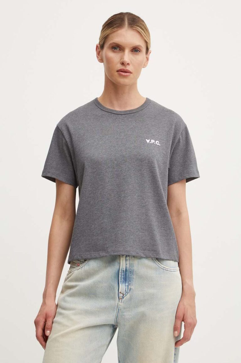 A.P.C. tricou din bumbac t-shirt boxy petit vpc femei