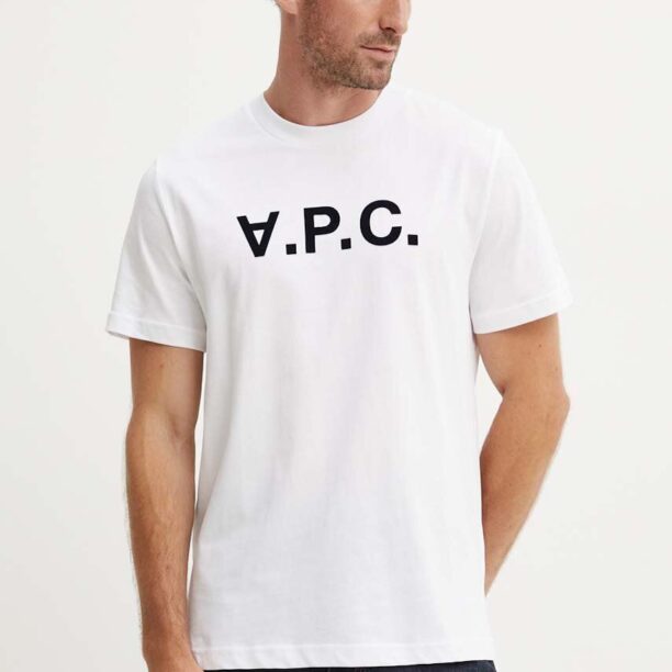 A.P.C. tricou din bumbac t-shirt standard grand vpc GOTS cu imprimeu