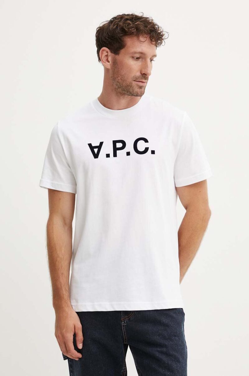 A.P.C. tricou din bumbac t-shirt standard grand vpc GOTS cu imprimeu