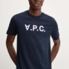 A.P.C. tricou din bumbac t-shirt standard grand vpc GOTS culoarea albastru marin