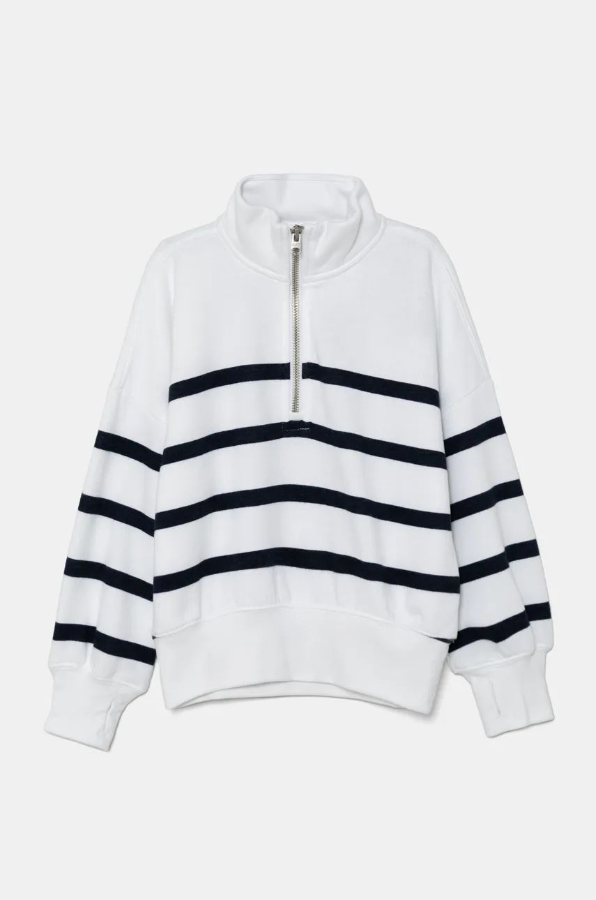 Abercrombie & Fitch bluza copii culoarea alb
