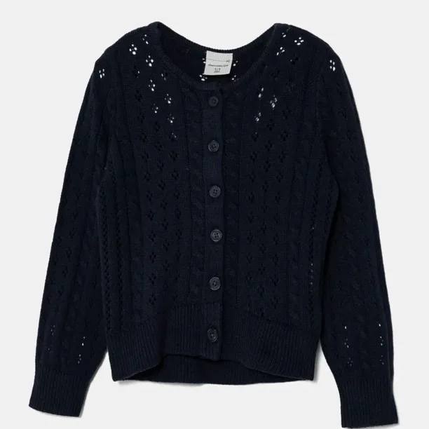 Abercrombie & Fitch cardigan copii culoarea albastru marin