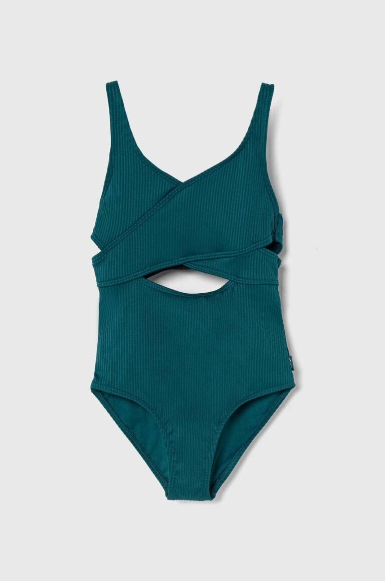 Abercrombie & Fitch costum de baie dintr-o bucată pentru copii culoarea verde