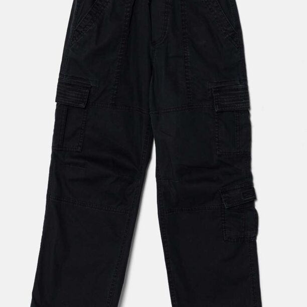 Abercrombie & Fitch pantaloni copii culoarea albastru marin