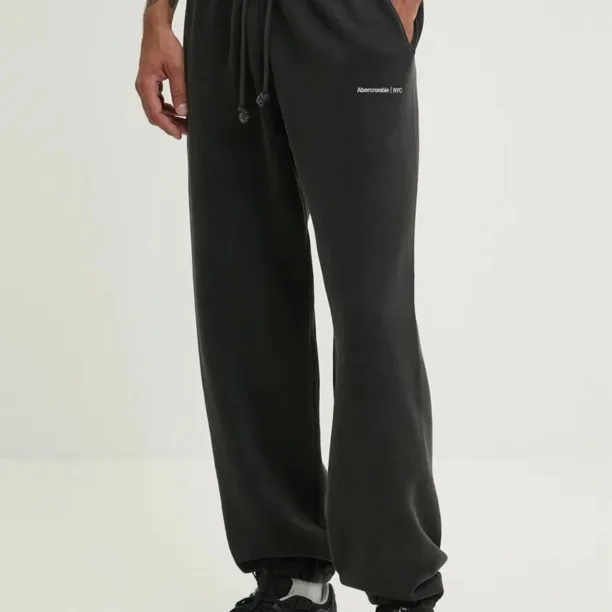 Abercrombie & Fitch pantaloni de trening culoarea negru