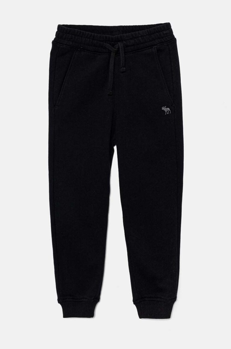 Abercrombie & Fitch pantaloni de trening pentru copii culoarea albastru marin