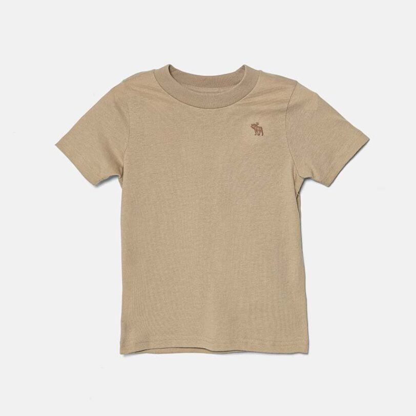 Abercrombie & Fitch tricou copii culoarea maro