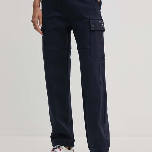 Aeronautica Militare pantaloni de trening culoarea albastru marin