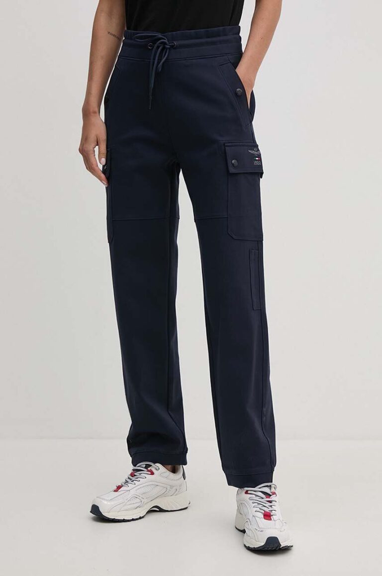 Aeronautica Militare pantaloni de trening culoarea albastru marin