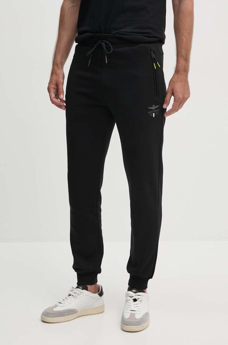 Aeronautica Militare pantaloni de trening culoarea negru