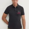 Aeronautica Militare polo de bumbac culoarea gri