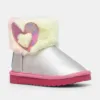 Agatha Ruiz de la Prada cizme de iarna copii culoarea argintiu