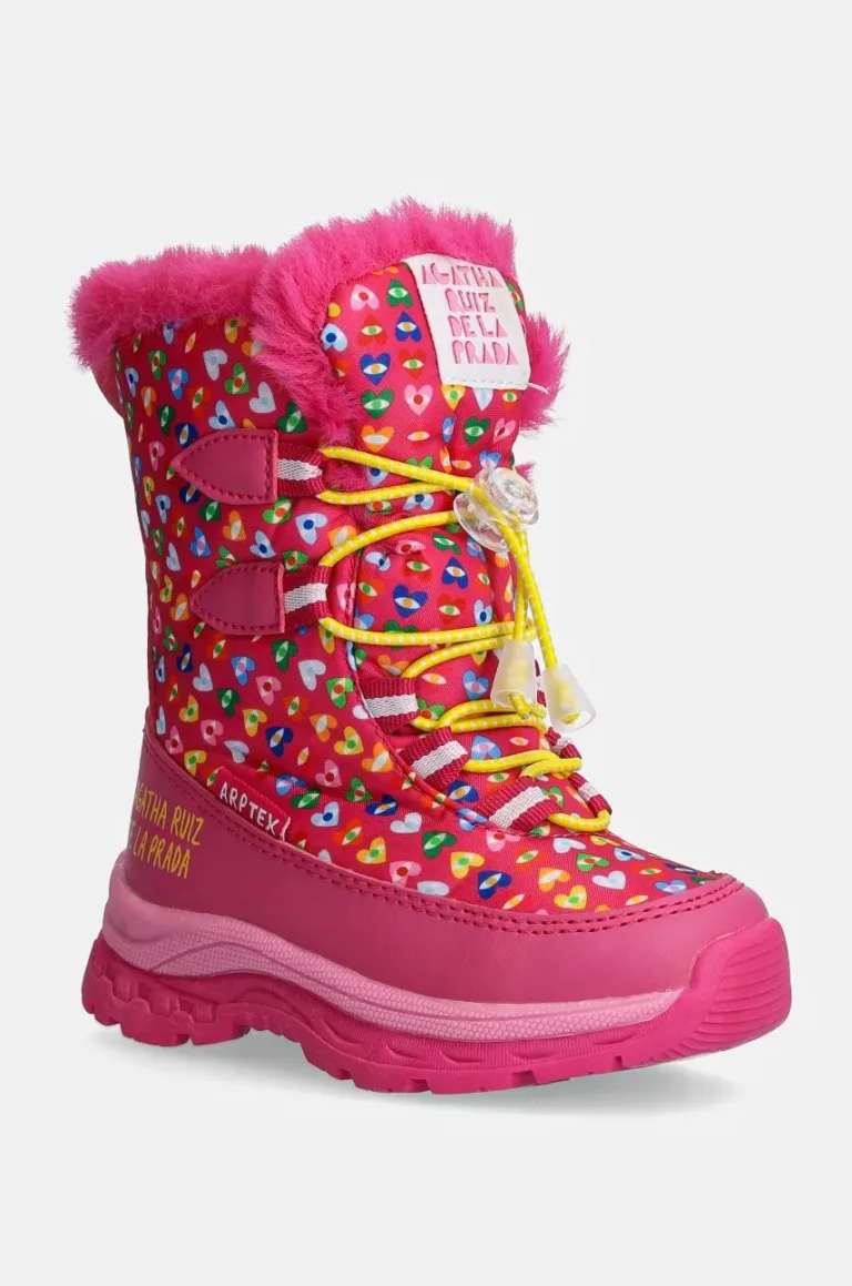 Agatha Ruiz de la Prada cizme de iarna copii culoarea roz