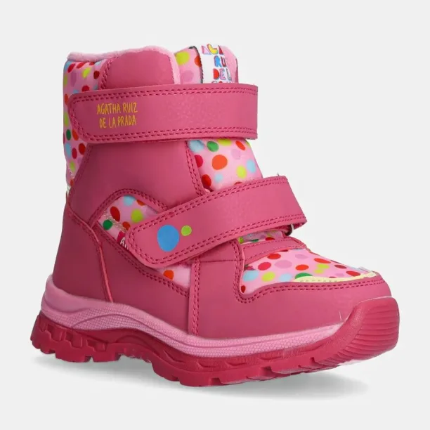 Agatha Ruiz de la Prada cizme de iarna pentru copii culoarea roz