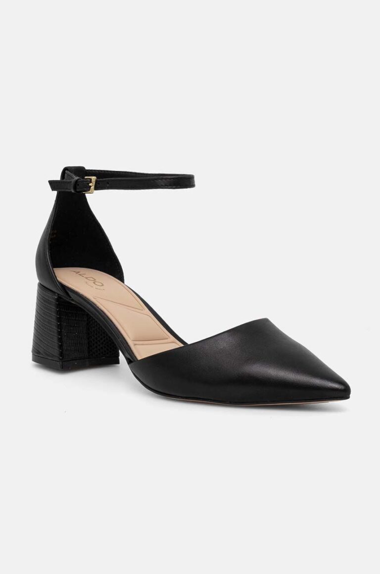 Aldo pantofi de piele UNERAL culoarea negru