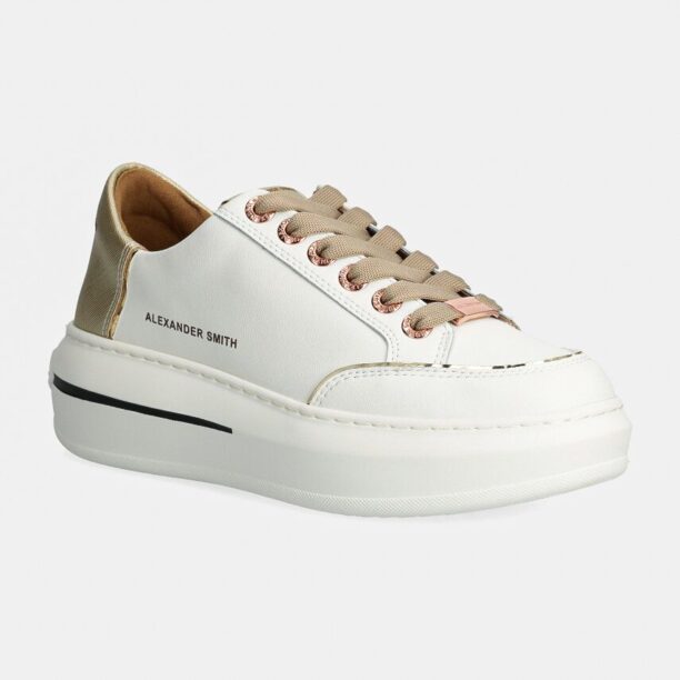 Alexander Smith sneakers din piele Lancaster culoarea alb