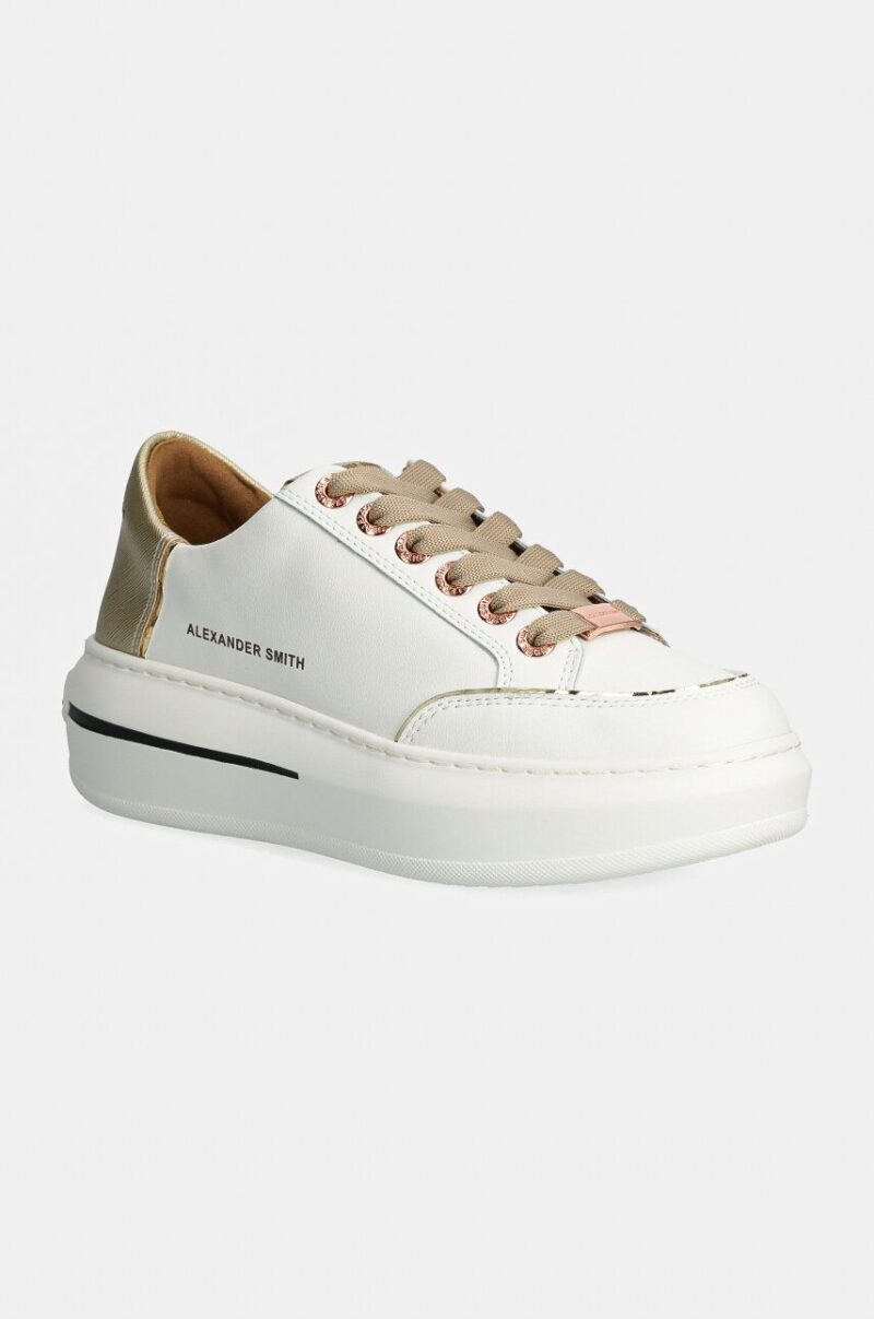 Alexander Smith sneakers din piele Lancaster culoarea alb