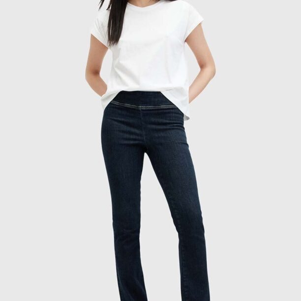 AllSaints blugi din bumbac DANI SIZEME BOOTCUT culoarea albastru marin