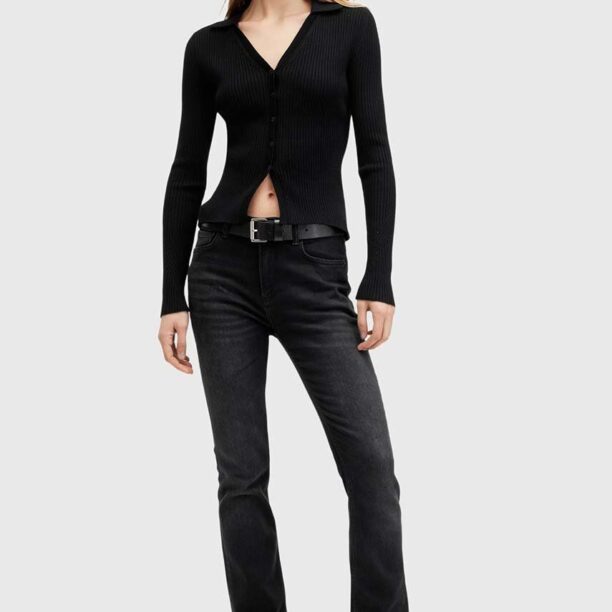 AllSaints blugi din bumbac HALDAN SLIM BOOTCUT high waist