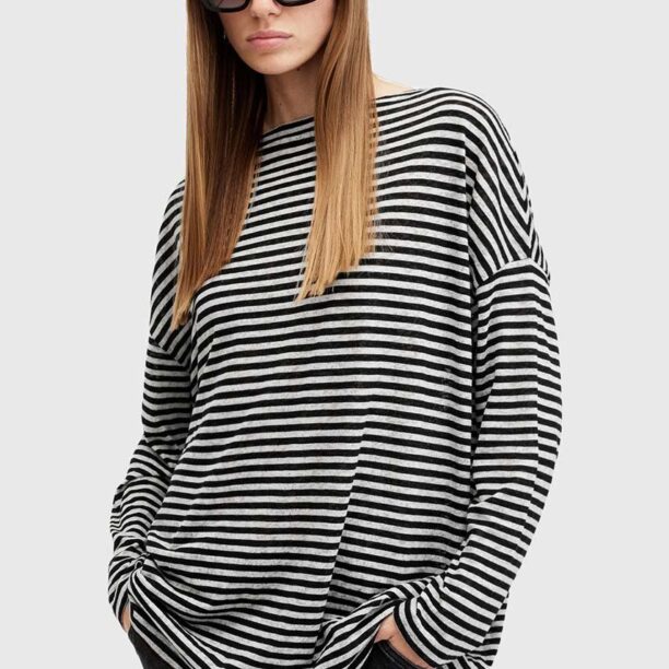 AllSaints bluza RITA STRIPE TEE femei