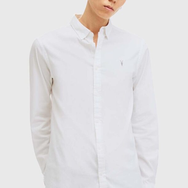 AllSaints camasa din bumbac HAWTHORNE LS SHIRT barbati