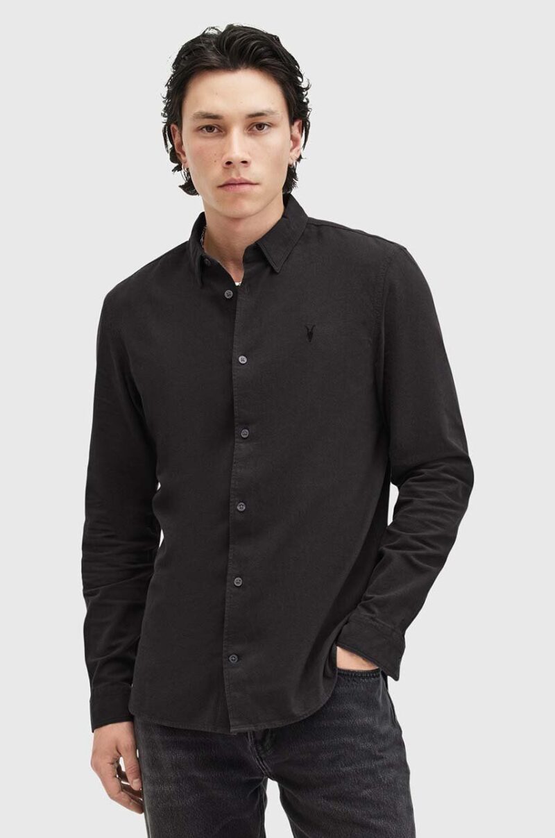 AllSaints camasa din bumbac LOVELL LS SHIRT barbati