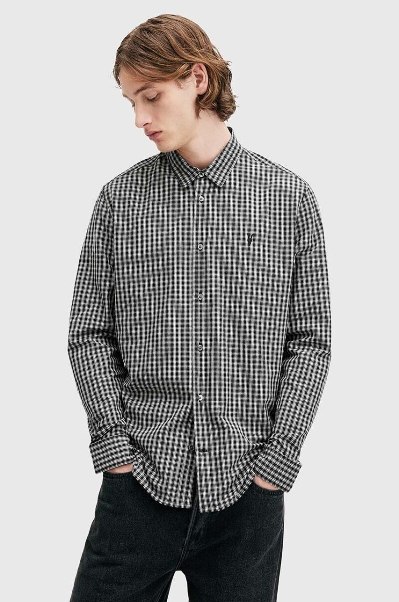 AllSaints camasa din bumbac NEO LS SHIRT barbati