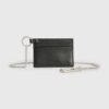 AllSaints carcasa din piele MAKOTO CHAIN CARD HO culoarea negru