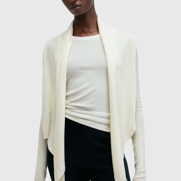 AllSaints cardigan din lana WASSON culoarea alb