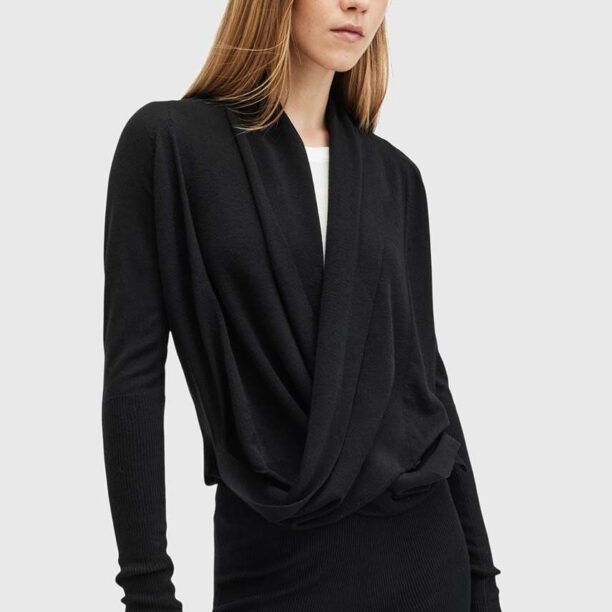 AllSaints cardigan din lana WASSON culoarea negru